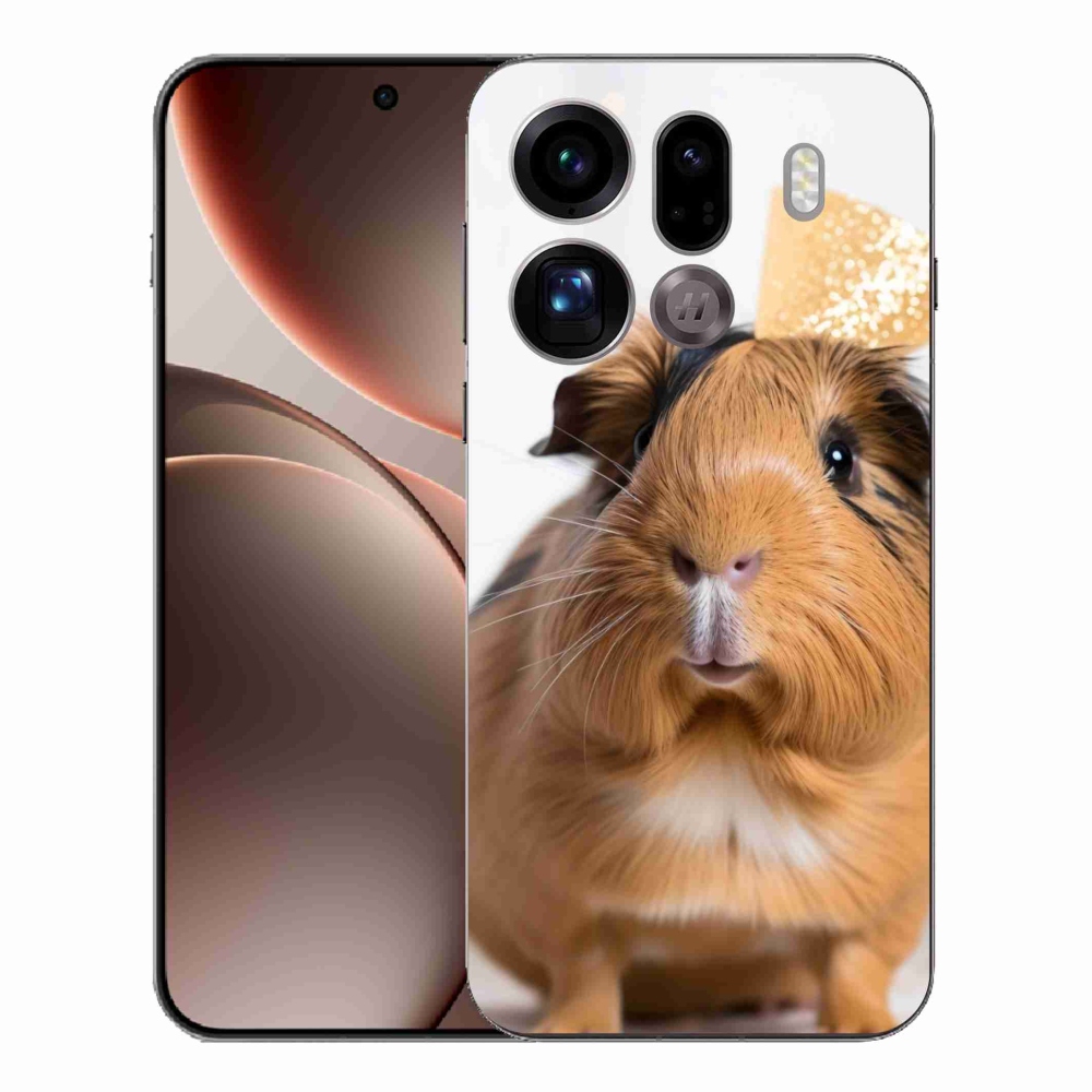 Gélový kryt mmCase na Oppo Find X9 Pro - hnedé morča