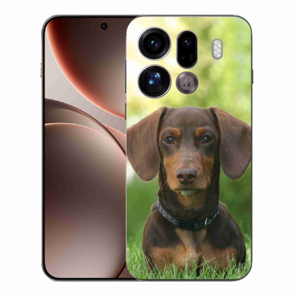 Gélový kryt mmCase na Oppo Find X9 Pro - hnedý jazvečík