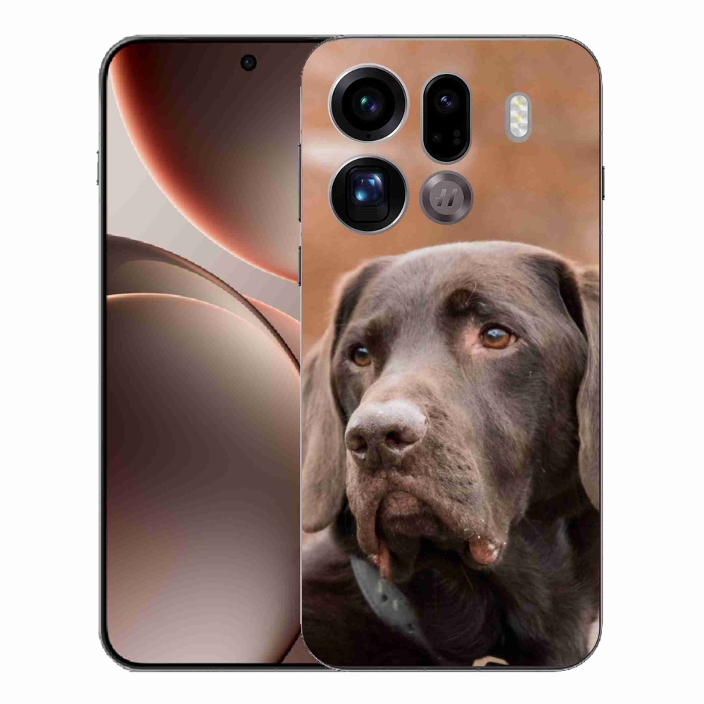 Gélový kryt mmCase na Oppo Find X9 Pro - hnedý labrador