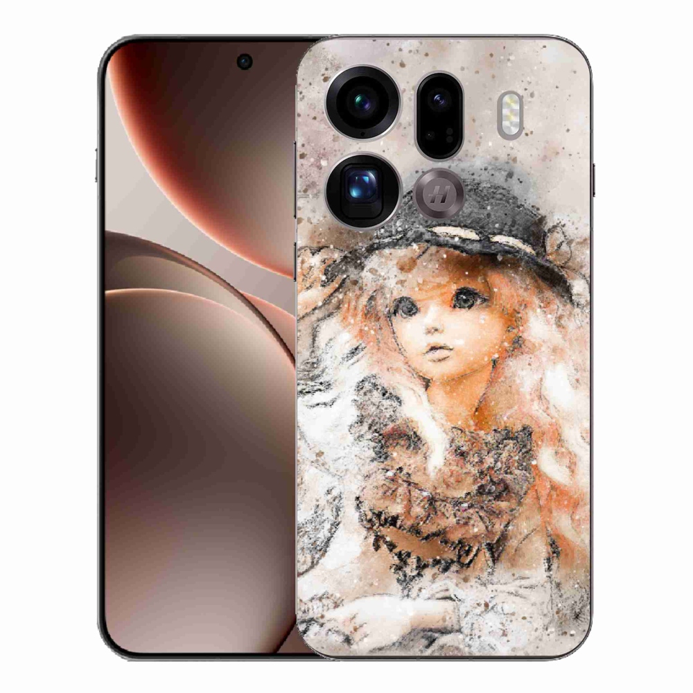 Gélový kryt mmCase na Oppo Find X9 Pro - dievčatko s klobúkom