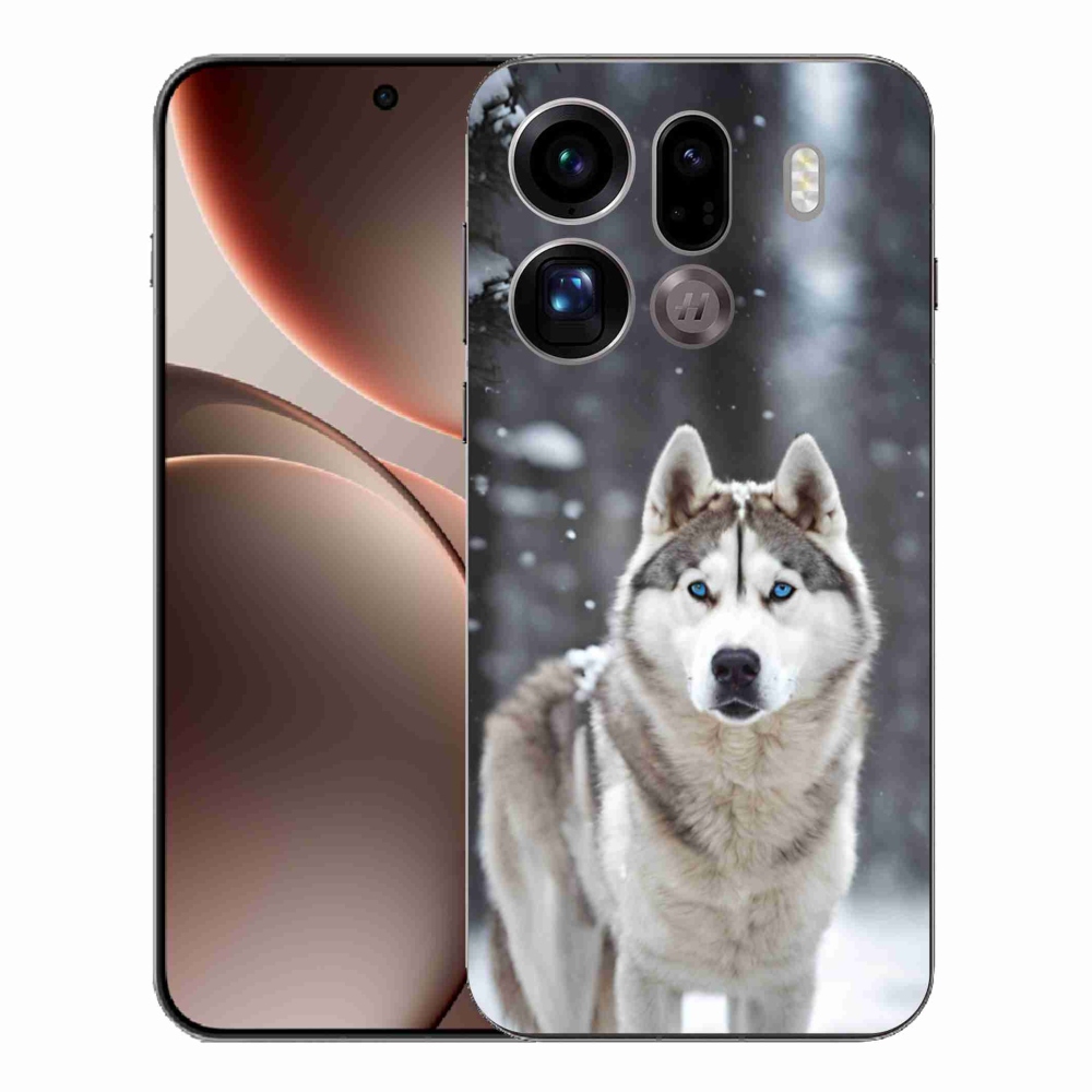 Gélový kryt mmCase na Oppo Find X9 Pro - husky 2
