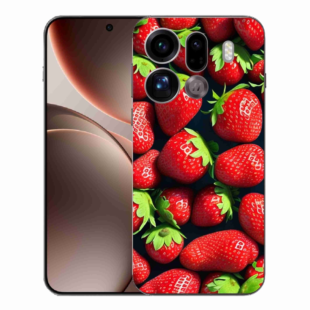 Gélový kryt mmCase na Oppo Find X9 Pro - jahody