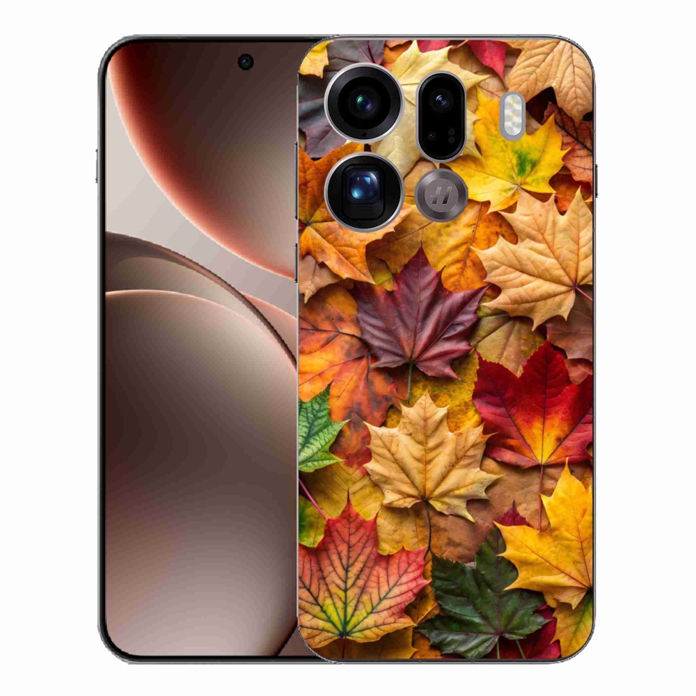 Gélový kryt mmCase na Oppo Find X9 Pro - javorové listy 2