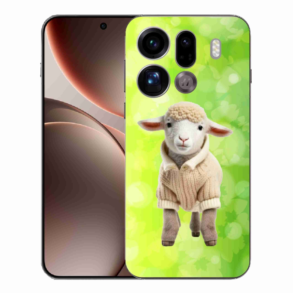 Gélový kryt mmCase na Oppo Find X9 Pro - jahňa vo svetri