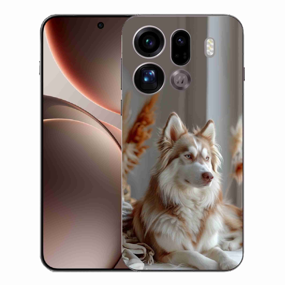 Gélový kryt mmCase na Oppo Find X9 Pro - pokojný sibírsky husky