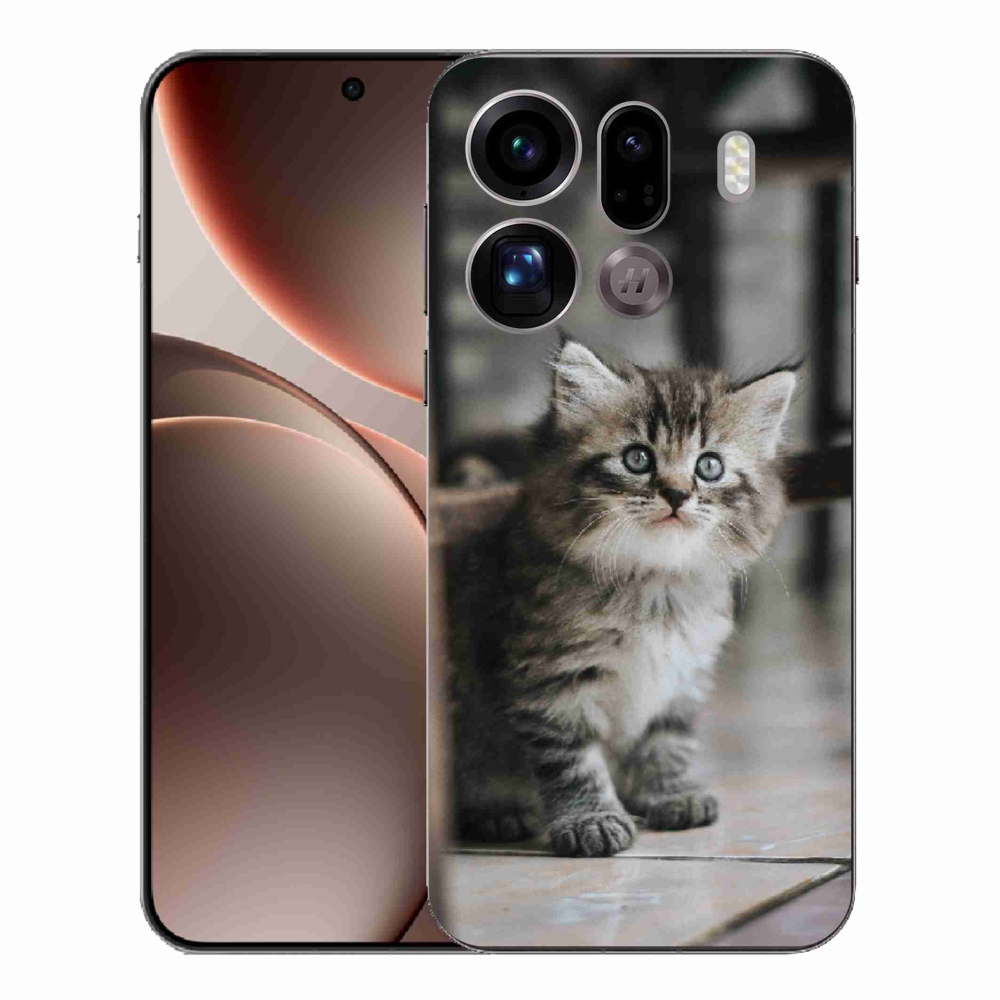 Gélový kryt mmCase na Oppo Find X9 Pro - mačiatko