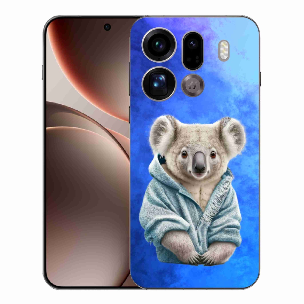 Gélový kryt mmCase na Oppo Find X9 Pro - koala vo svetri