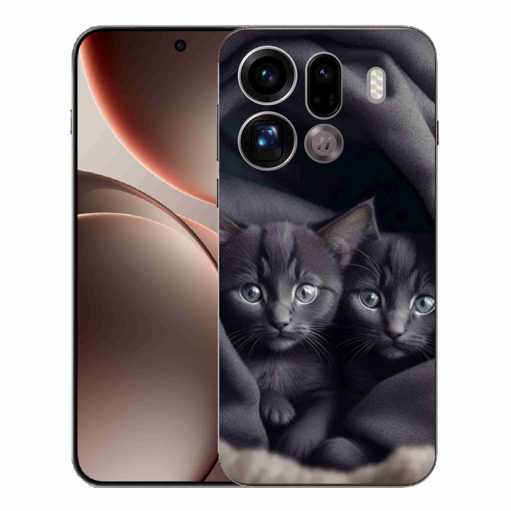 Gélový kryt mmCase na Oppo Find X9 Pro - mačacie duo
