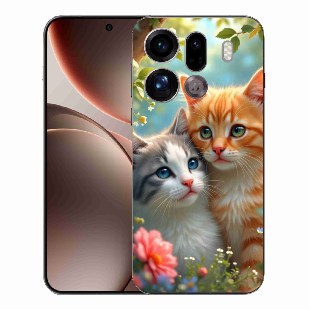 Gélový kryt mmCase na Oppo Find X9 Pro - mačacia láska 2