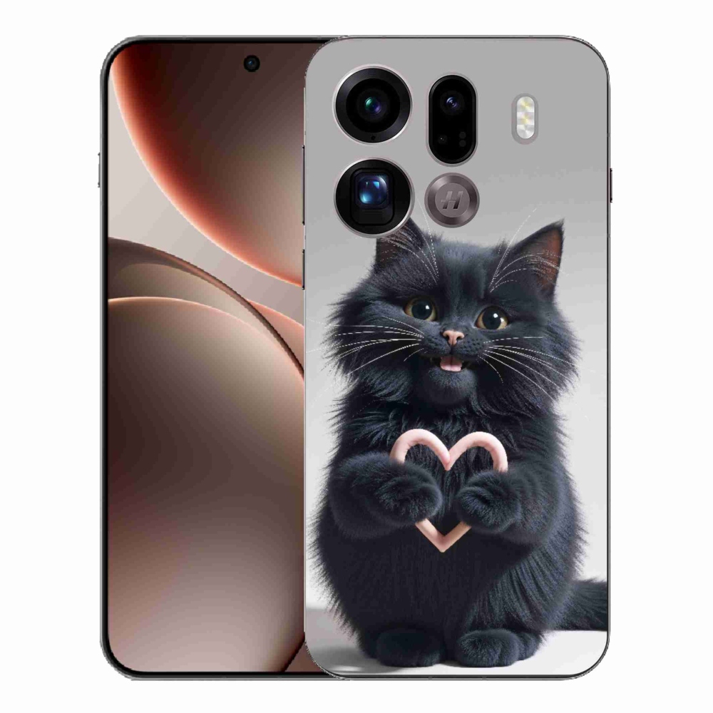 Gélový kryt mmCase na Oppo Find X9 Pro - mačacia láska 3