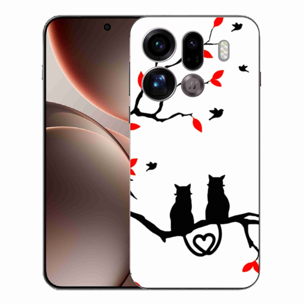 Gélový kryt mmCase na Oppo Find X9 Pro - mačacia láska
