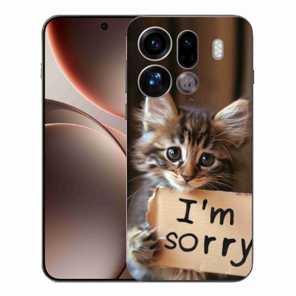Gélový kryt mmCase na Oppo Find X9 Pro - mačacie ospravedlnenie
