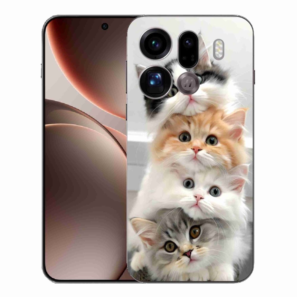 Gélový kryt mmCase na Oppo Find X9 Pro - mačacia partia