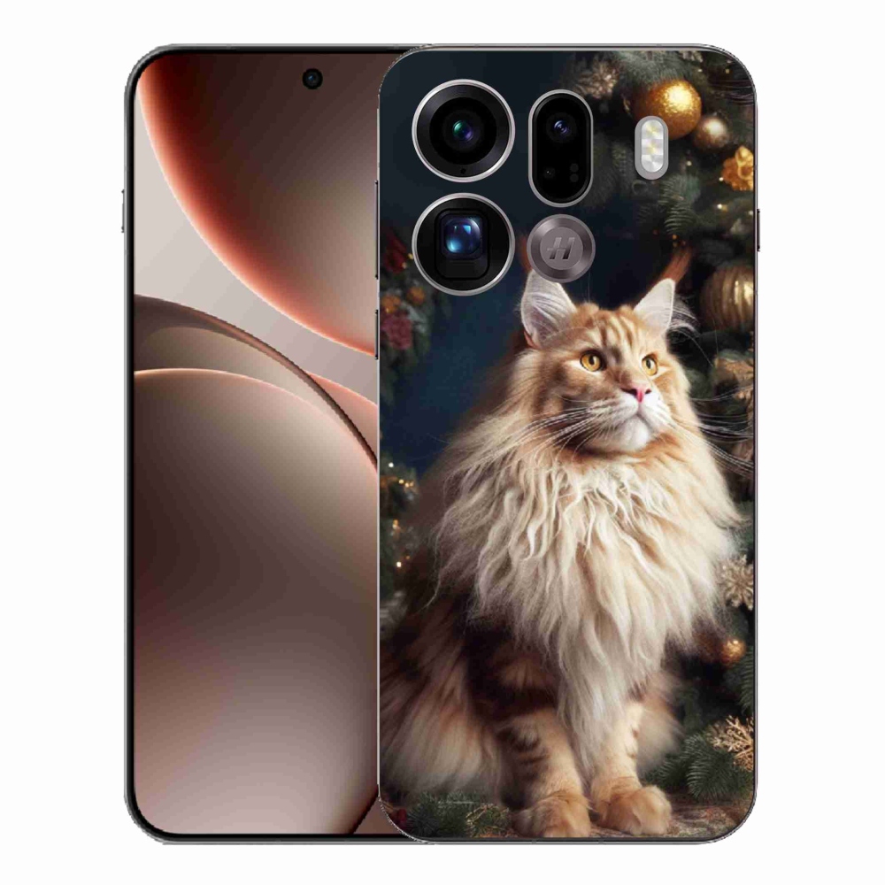 Gélový kryt mmCase na Oppo Find X9 Pro - mačka pri stromčeku