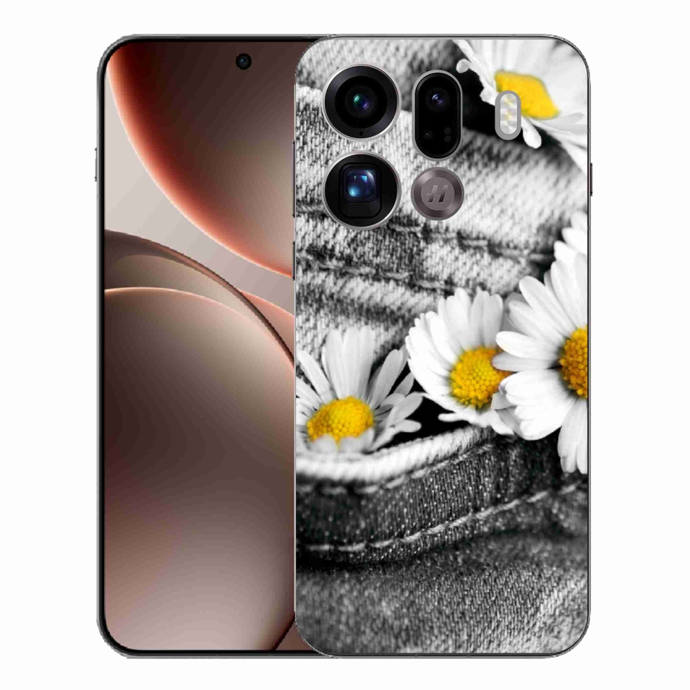 Gélový kryt mmCase na Oppo Find X9 Pro - margaréty