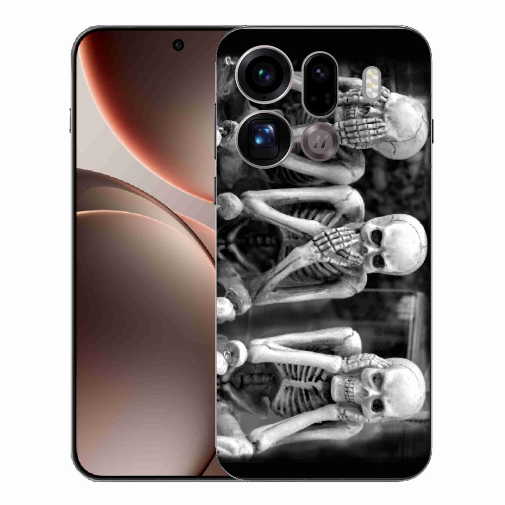Gélový kryt mmCase na Oppo Find X9 Pro - kostlivci
