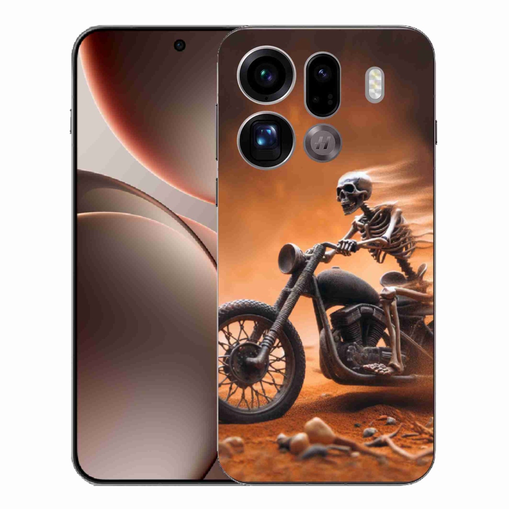 Gélový kryt mmCase na Oppo Find X9 Pro - kostra na motorke