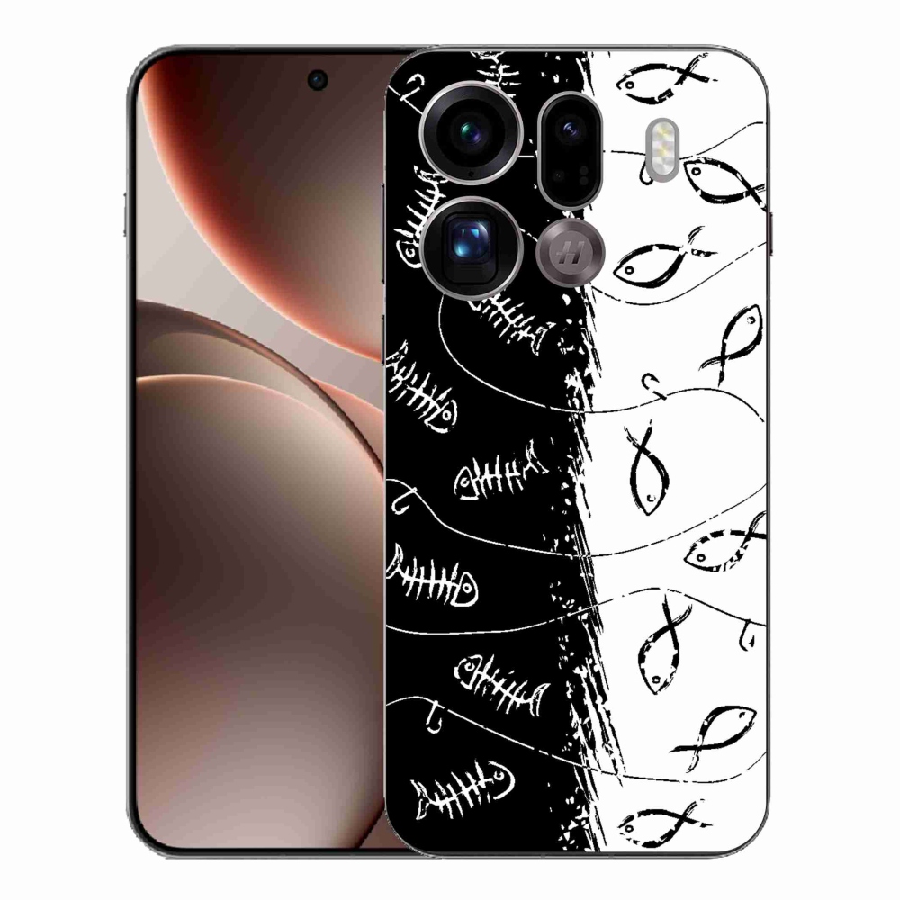 Gélový kryt mmCase na Oppo Find X9 Pro - kostry a rybky