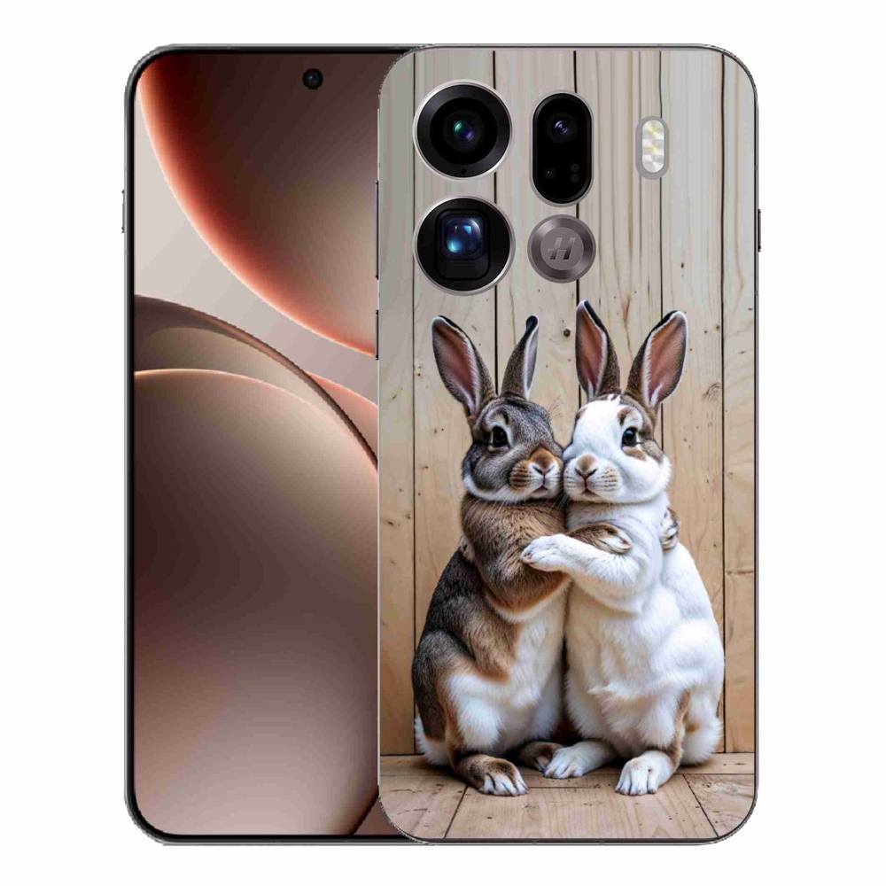 Gélový kryt mmCase na Oppo Find X9 Pro - králičie pár