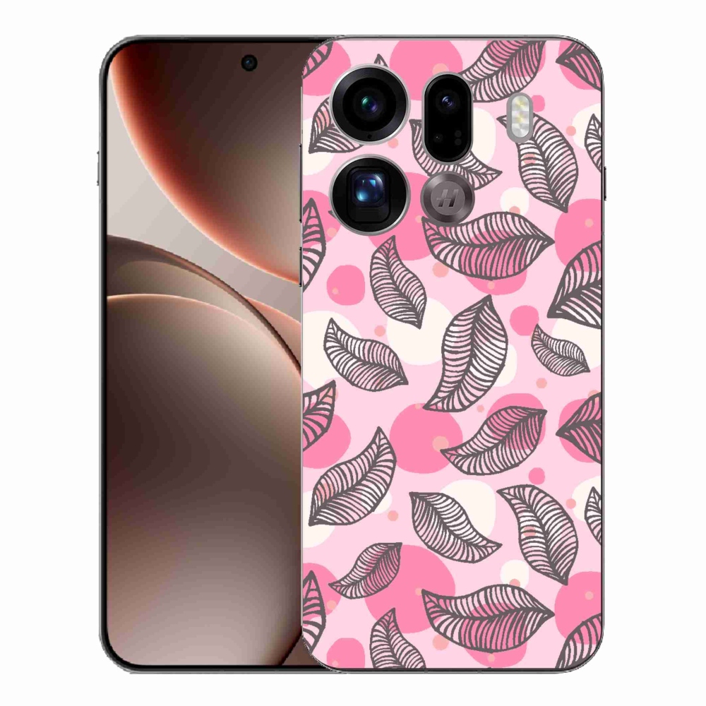 Gélový kryt mmCase na Oppo Find X9 Pro - kreslené padajúce listy