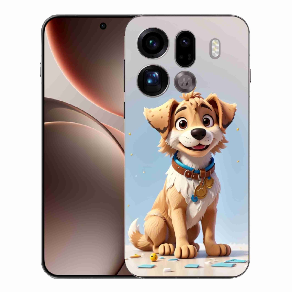 Gélový kryt mmCase na Oppo Find X9 Pro - kreslené šteňa