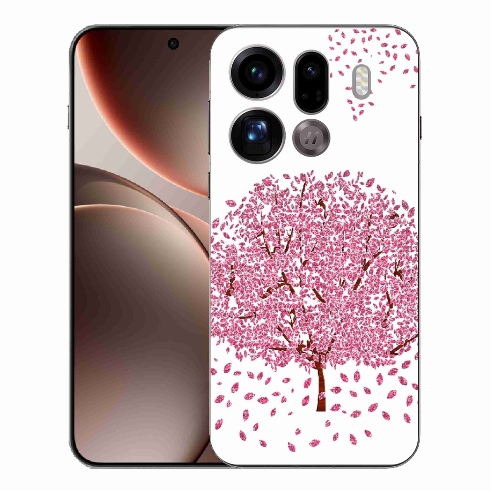 Gélový kryt mmCase na Oppo Find X9 Pro - kreslený strom s listami