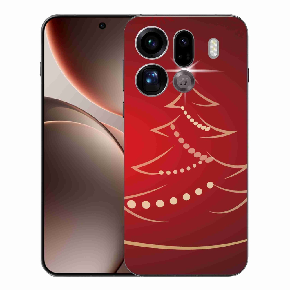 Gélový kryt mmCase na Oppo Find X9 Pro - kreslený vianočný stromček