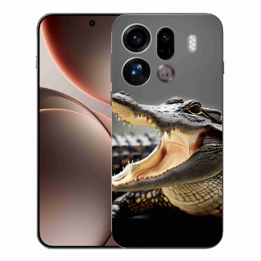 Gélový kryt mmCase na Oppo Find X9 Pro - krokodíl