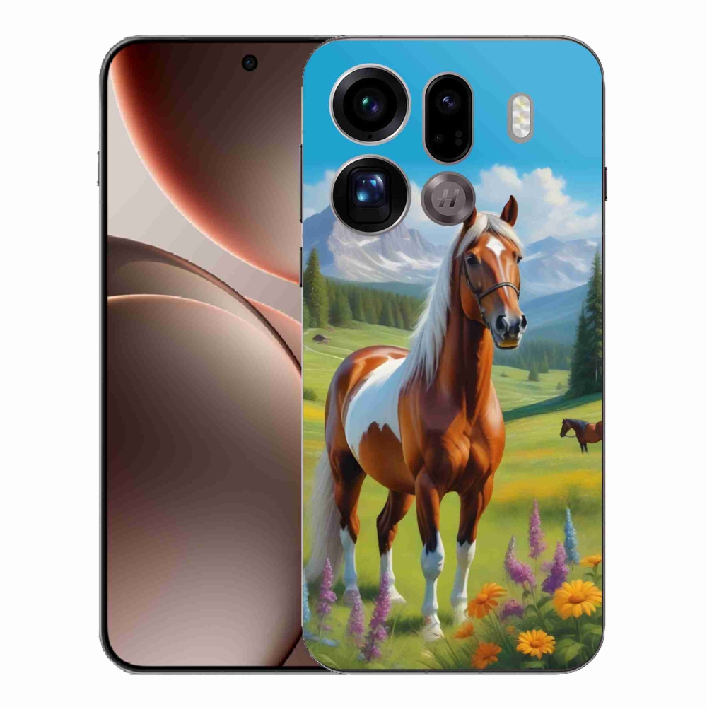 Gélový kryt mmCase na Oppo Find X9 Pro - kôň na lúke