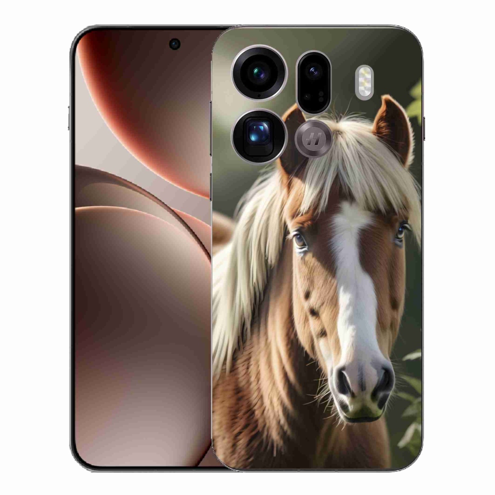 Gélový kryt mmCase na Oppo Find X9 Pro - kôň so svetlou hrivou