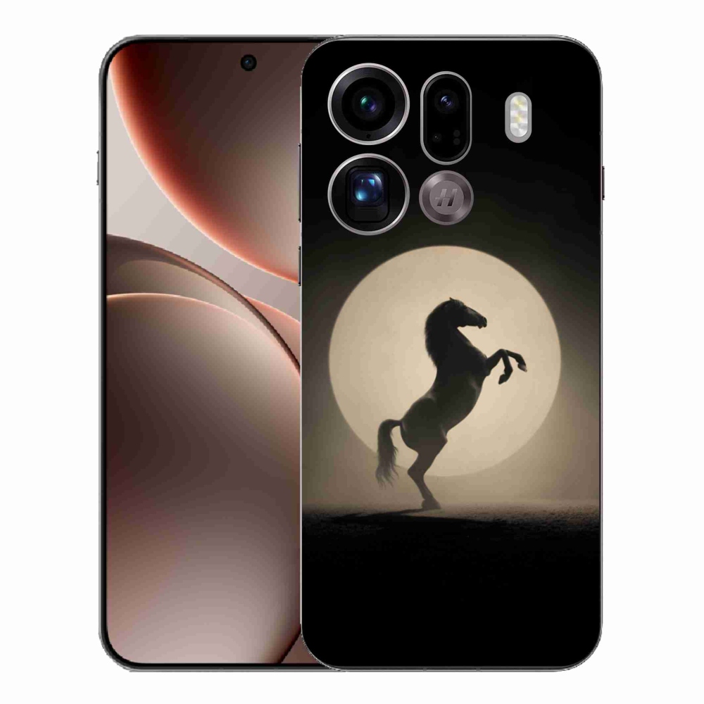 Gélový kryt mmCase na Oppo Find X9 Pro - kôň v siluete