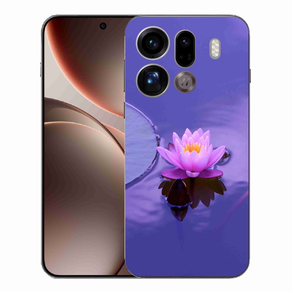 Gélový kryt mmCase na Oppo Find X9 Pro - kvet na hladine