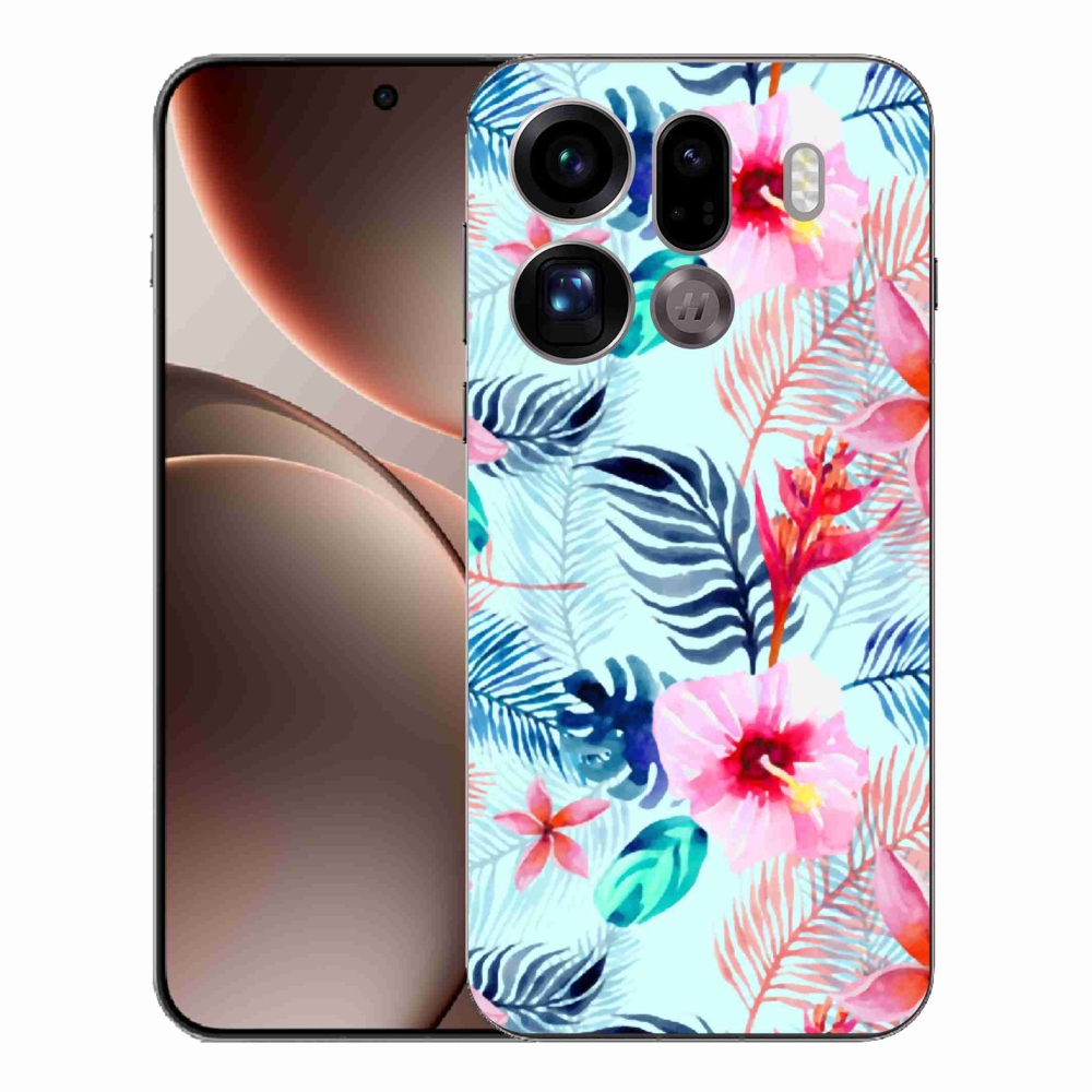 Gélový kryt mmCase na Oppo Find X9 Pro - kvety