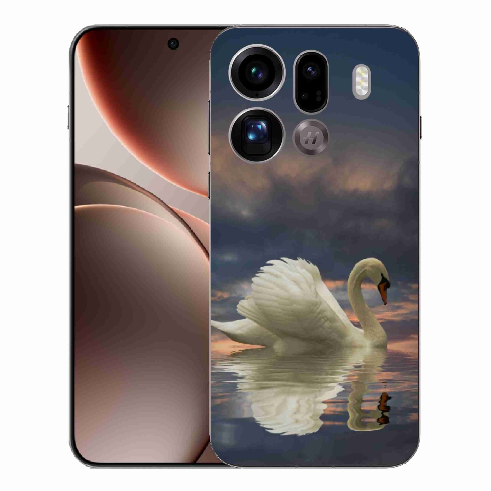 Gélový kryt mmCase na Oppo Find X9 Pro - labuť