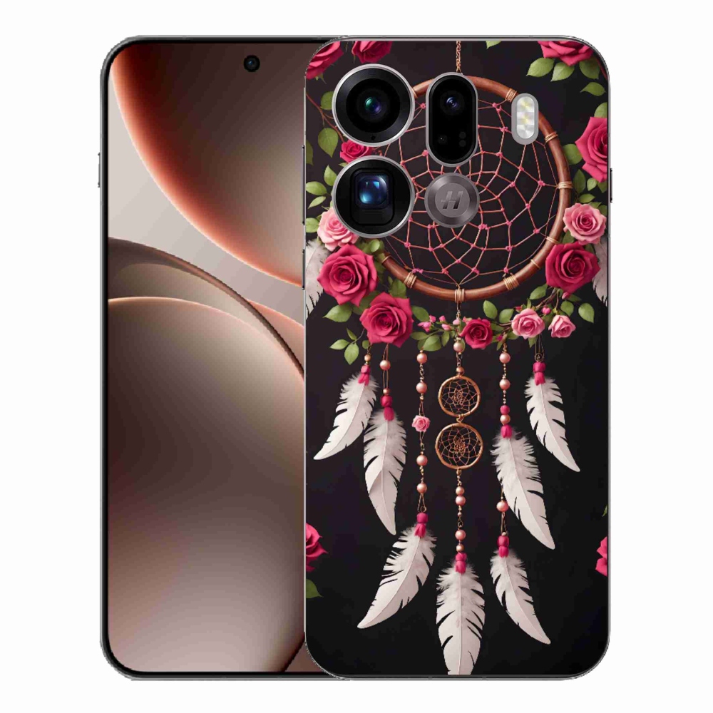 Gélový kryt mmCase na Oppo Find X9 Pro - lapač snov s ružami