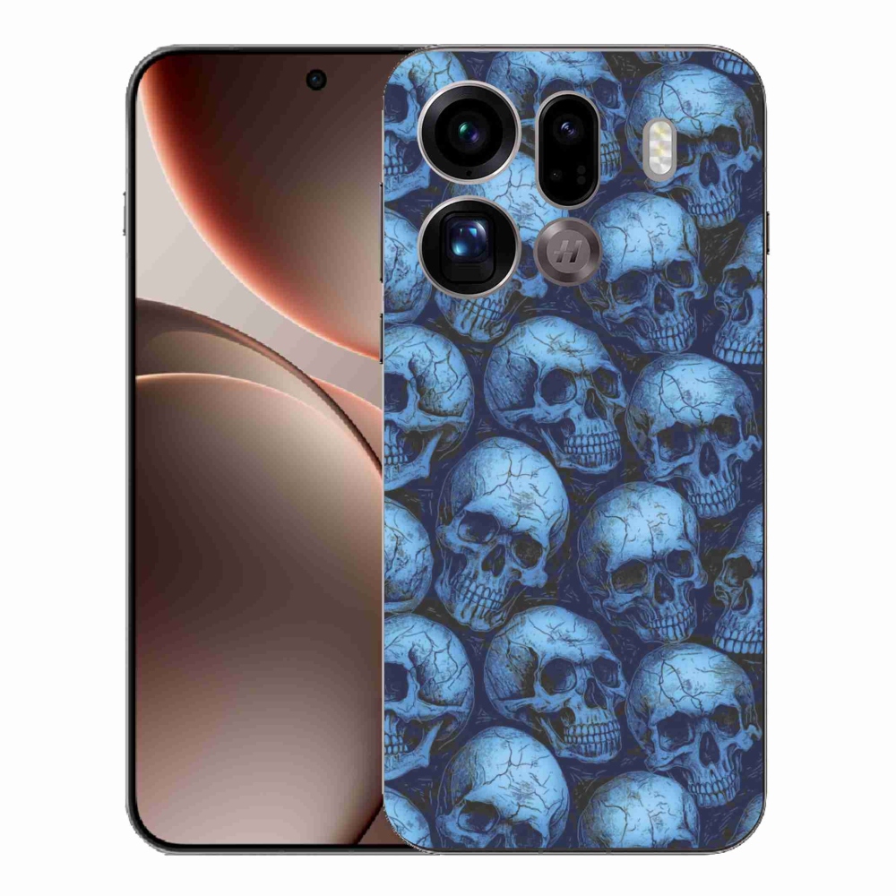 Gélový kryt mmCase na Oppo Find X9 Pro - lebky