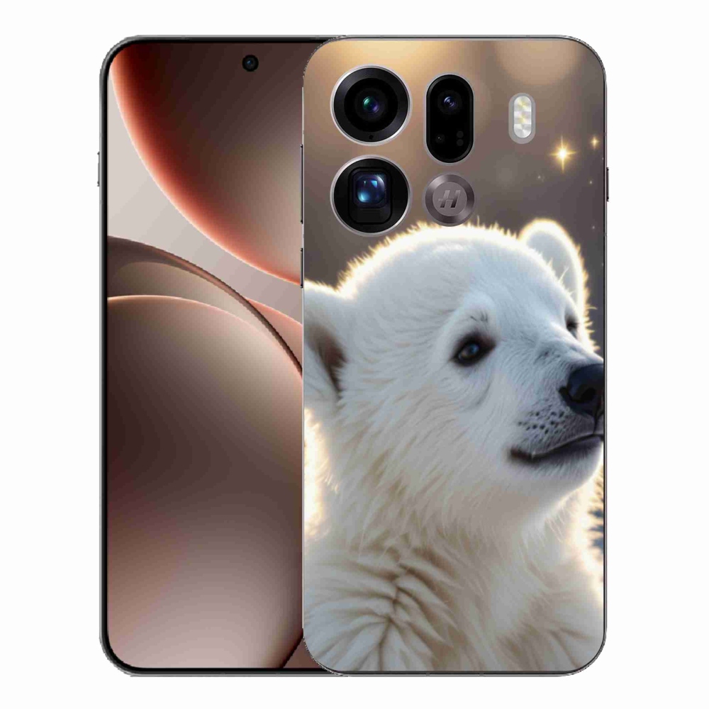 Gélový kryt mmCase na Oppo Find X9 Pro - ľadový medveď