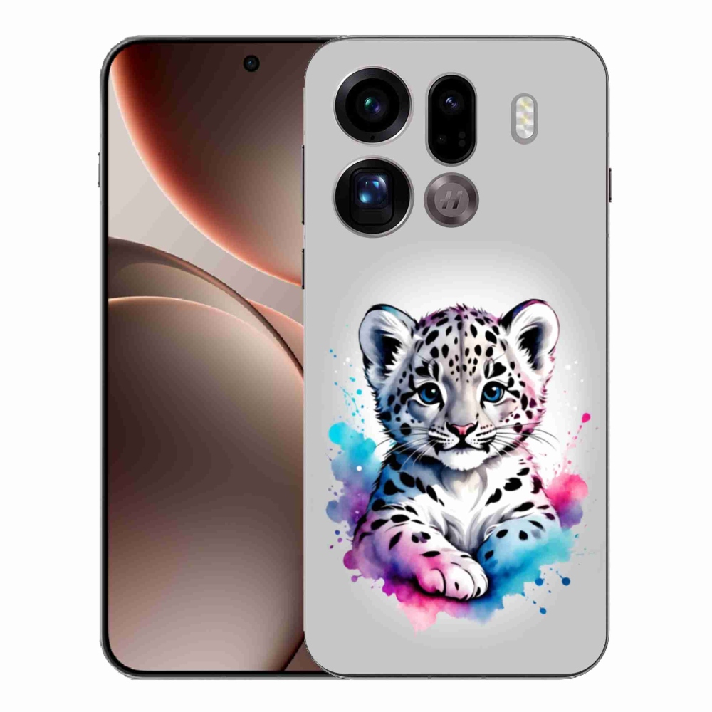 Gélový kryt mmCase na Oppo Find X9 Pro - leopardej mláďa