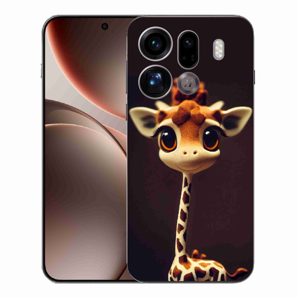 Gélový kryt mmCase na Oppo Find X9 Pro - malá žirafa