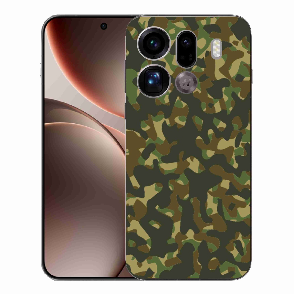 Gélový kryt mmCase na Oppo Find X9 Pro - maskáčový vzor 1