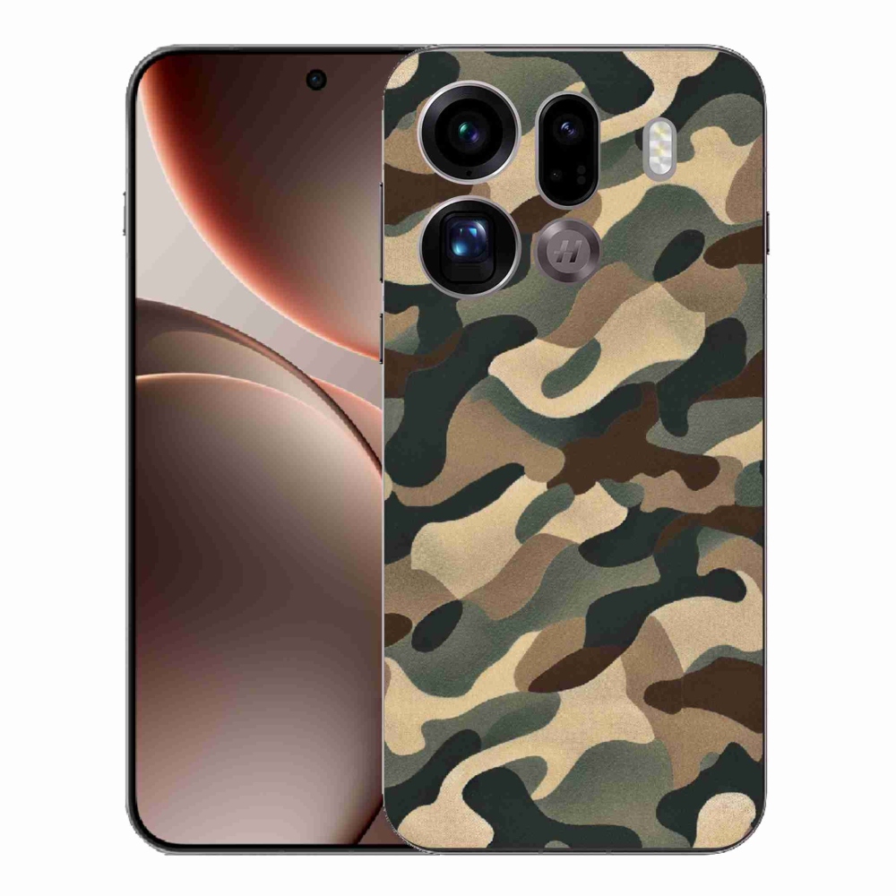 Gélový kryt mmCase na Oppo Find X9 Pro - maskáčový vzor 11