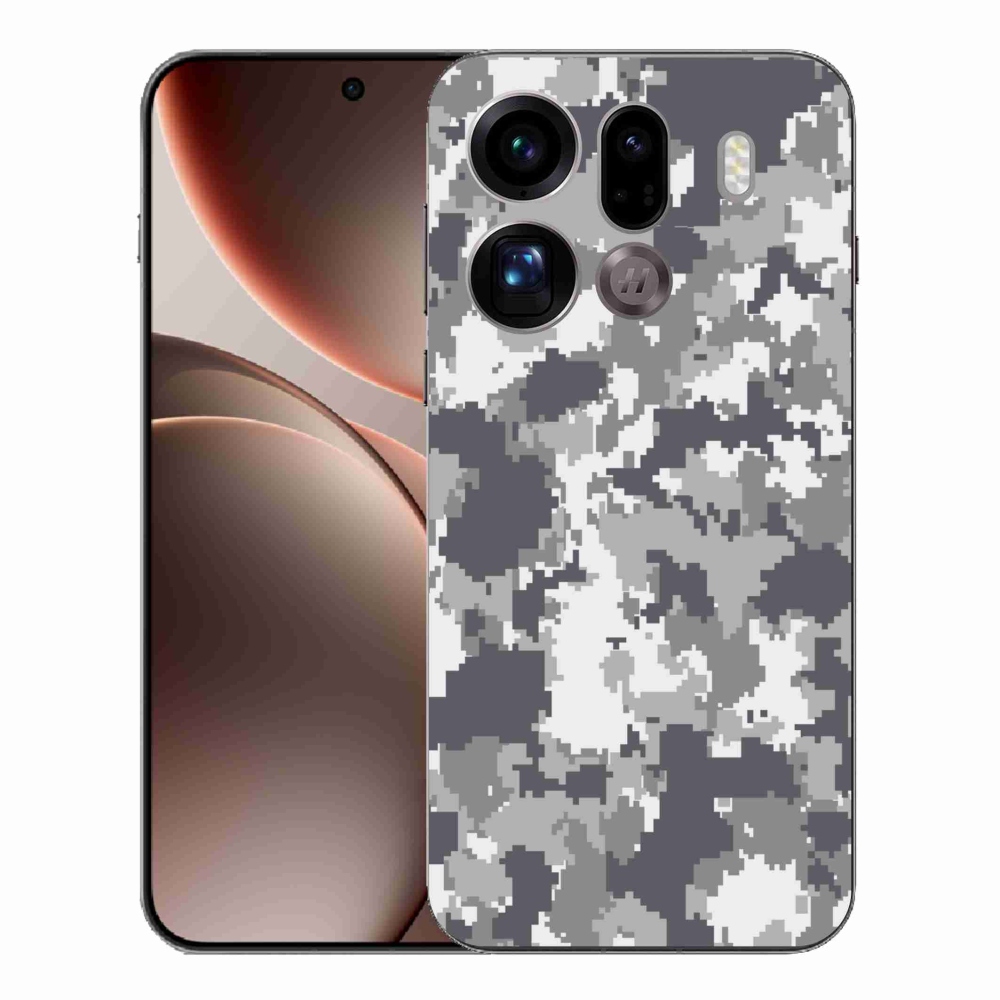 Gélový kryt mmCase na Oppo Find X9 Pro - maskáčový vzor 2