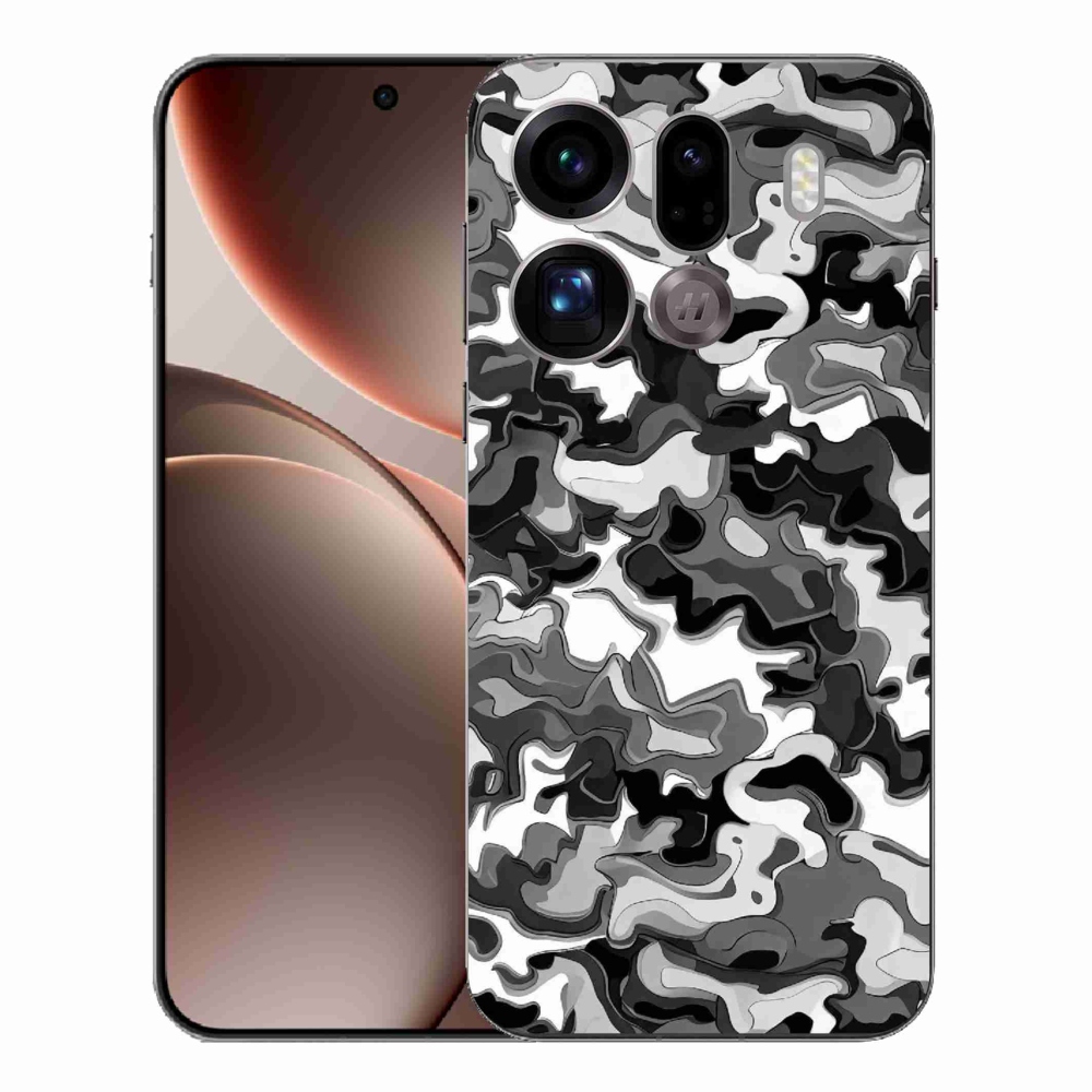 Gélový kryt mmCase na Oppo Find X9 Pro - maskáčový vzor 3