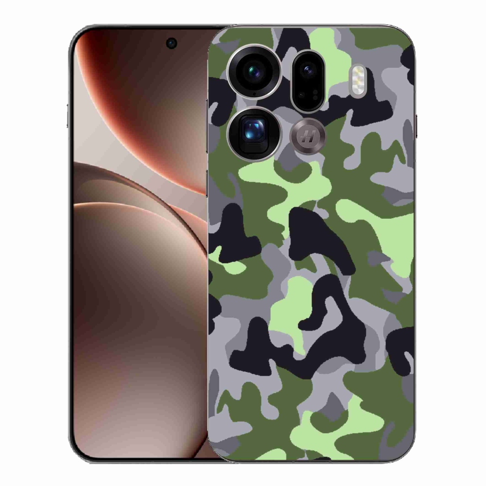 Gélový kryt mmCase na Oppo Find X9 Pro - maskáčový vzor 7