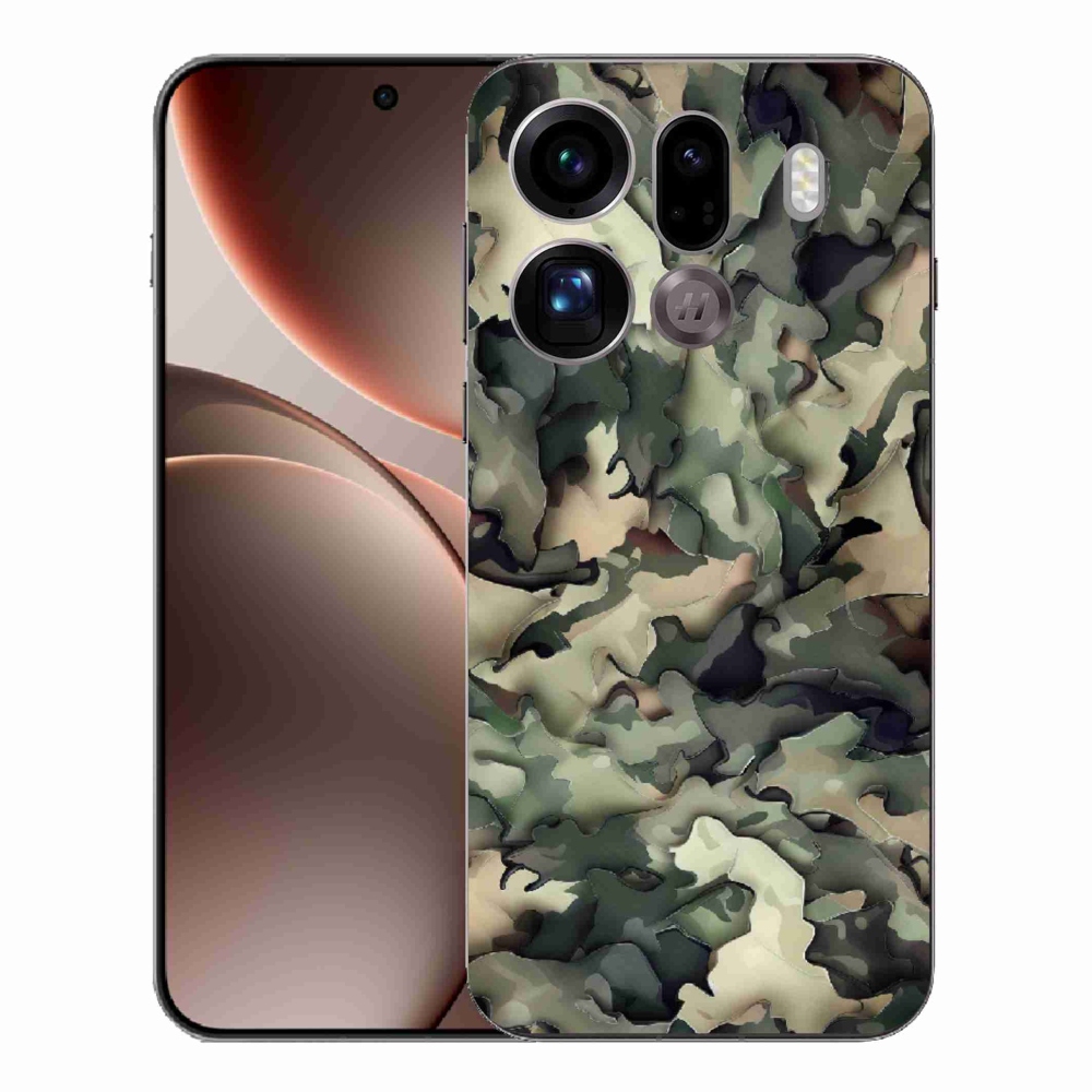 Gélový kryt mmCase na Oppo Find X9 Pro - maskáčový vzor 9