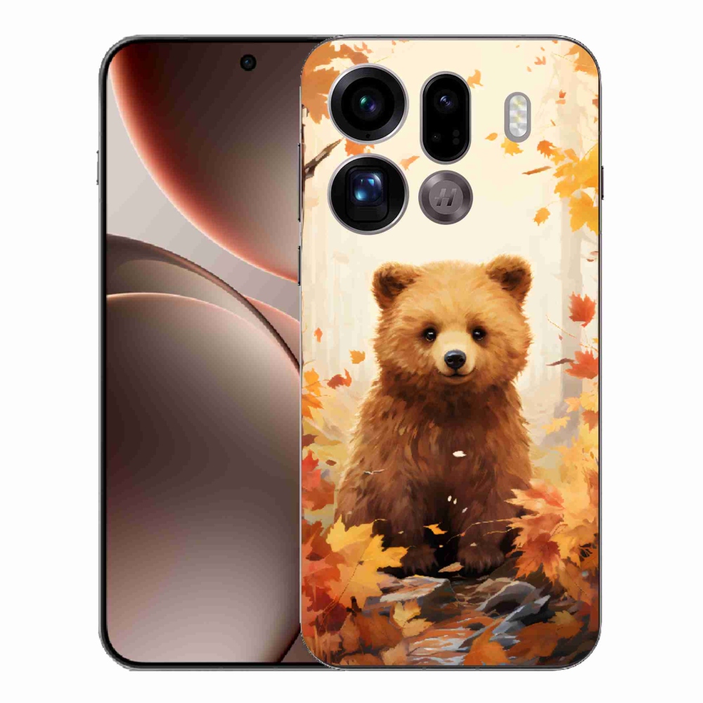 Gélový kryt mmCase na Oppo Find X9 Pro - medveď v lese