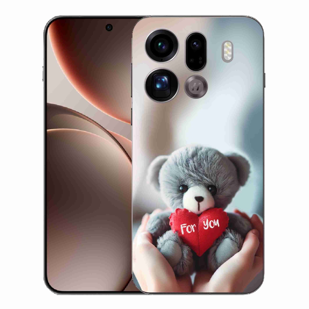 Gélový kryt mmCase na Oppo Find X9 Pro - medvedík pre zamilovaných