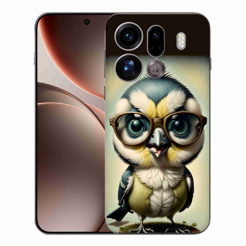 Gélový kryt mmCase na Oppo Find X9 Pro - mláďa s okuliarmi