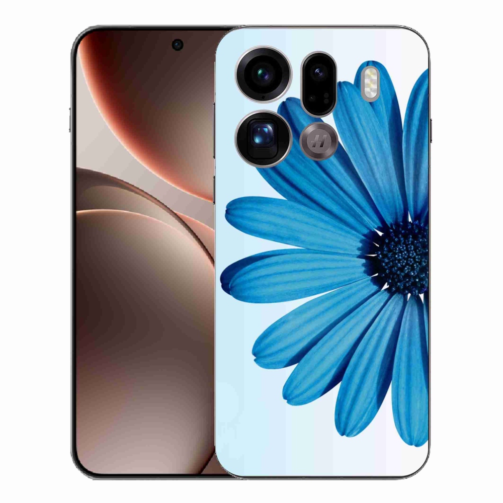Gélový kryt mmCase na Oppo Find X9 Pro - modrá margaréta