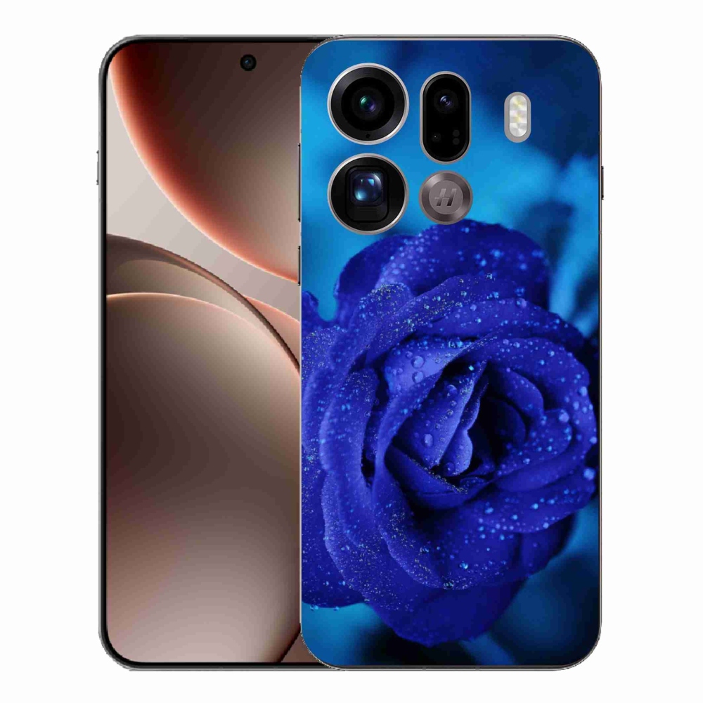 Gélový kryt mmCase na Oppo Find X9 Pro - modrá ruža